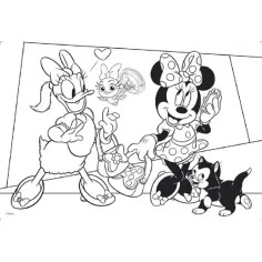 Minnie Mouse 2 in 1 maxi puzzle 2x24 pezzi e album da colorare 50x35 cm - Lisciani immagine 2