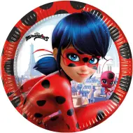 Miraculous: Coccinella e Gatto Nero set di piatti di carta 8 pezzi 23 cm