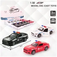 Modellino di auto in metallo Ford Mustang della polizia con meccanismo a retrocarica in diverse varianti 1/32