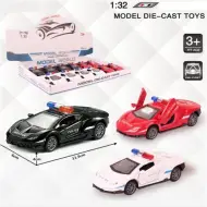 Modellino di auto in metallo Lamborghini della polizia con retrocarica in diverse varianti 1/32