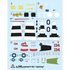 Modello di aereo Italeri 1/72 P-38J Lightning immagine 2