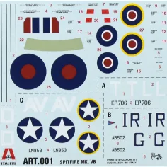Modello di aereo da caccia Italeri 1/72 Spitfire Mk. Vb immagine 5