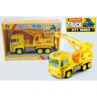Modello di camion gru con luce 27 cm