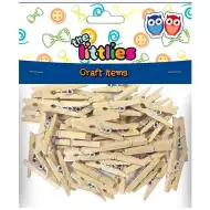 Mollette in legno naturale 25mm 45 pezzi