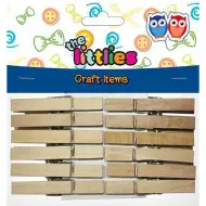 Mollette in legno naturale 48mm 12 pezzi