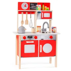 Molto: Grande cucina giocattolo in legno Nature con set di 10 accessori immagine 3