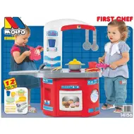 Molto: La mia prima cucina giocattolo rossa set da 12 pezzi 65x27x68cm