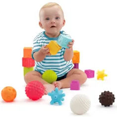 Molto: Set di 12 cubi morbidi e divertenti immagine 2