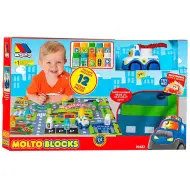 Molto: Tappeto da gioco con blocchi da costruzione 12 pezzi 62x62cm