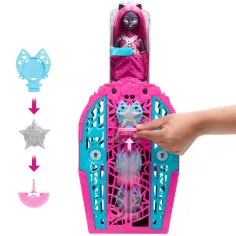 Monster High: I segreti delle mostruose migliori amiche – Indagine spaventosa Segreti di Hauntlywood bambola Catty Noir - Mattel immagine 2
