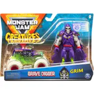Monster Jam: Macchinina Grave Digger e figura Grim - Spin Master