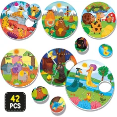 Montessori: Set di puzzle cuccioli di animali 42 pezzi - Lisciani immagine 3