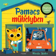 Móra: Nicola Slater - Pamacs nell’officina, libro con alette apribili