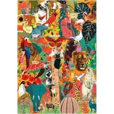 More is More: Animali e meraviglie botaniche HQC puzzle 1000 pezzi - Clementoni immagine 2