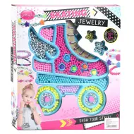 Mostra il tuo stile: Set per creare gioielli con perline in un contenitore a forma di pattino a rotelle con oltre 200 perline colorate e accessori
