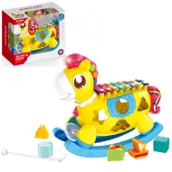 Music World: Cavallo a dondolo con xilofono e luci per lo sviluppo delle abilità