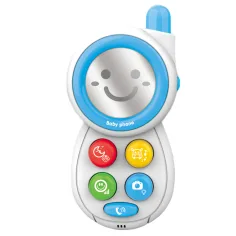 Music World: Telefono blu per bambini con luce e suono immagine 3