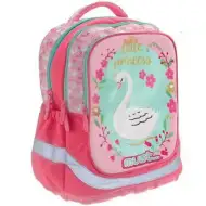 Must: Zaino ergonomico scolastico rosa con cigno, tre scomparti, 30x16x42 cm