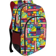 Must: Zaino scolastico Monopoly a tre scomparti arrotondati, 33x16x45cm