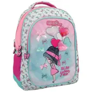 Must: Zaino scolastico a tre scomparti arrotondati per ragazze, dimensioni 32x18x43 cm