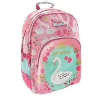 Must: Zaino scolastico a tre scomparti con cigno, 33x16x45cm