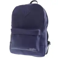 Must: Zaino scolastico arrotondato effetto pelle arrotondato blu, zaino 30x13x41cm