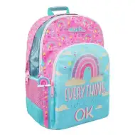 Must: Zaino scolastico con motivo a nuvole riflettenti "Everything OK"
