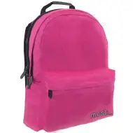 Must: Zaino scolastico monocromatico rosa RipStop, 32x17x42cm