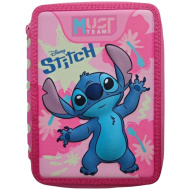 Must: astuccio a due piani "Stitch" riempito 15x5x21 cm
