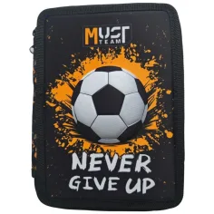 Must: astuccio pre-riempito a più piani con motivo calcistico 15x5x21 cm