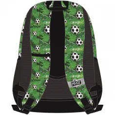 Must: zaino scolastico arrotondato con stampa a tema calcio 32 x 18 x 43 cm immagine 2