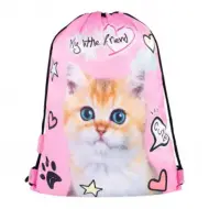 My little friend borsa sportiva rosa con gatti
