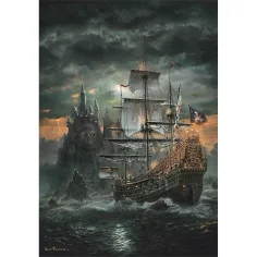 Nave pirata puzzle HQC da 1500 pezzi 59,5x84,5cm - Clementoni immagine 2