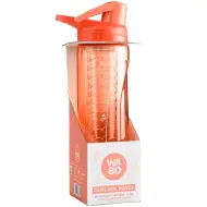 Nebulo: Borraccia con chiusura a clip e portafrutta corallo 750ml