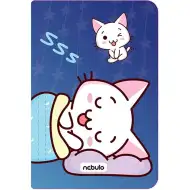Nebulo: Cartella con elastico formato A4 Gattino