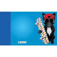 Nebulo: Cartella elastica A4 con bulldog skater