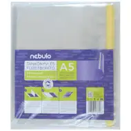 Nebulo: Copertina per quaderni formato A/5, confezione da 10 pezzi, adesiva, trasparente liscia