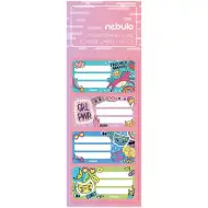 Nebulo: Etichette per quaderni Girl Power, set da 12 pezzi