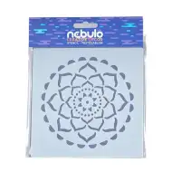 Nebulo: Foglio stencil in plastica per mandala