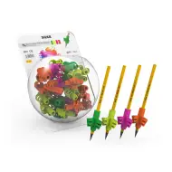 Nebulo: Impugnatura per matita in silicone neon, disponibile in diversi colori, 1 pezzo