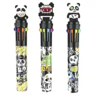 Nebulo: Penna a sfera 10 colori design Panda assortita 1 pezzo