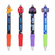 Nebulo: Penna gel cancellabile Pixel Gamer con pulsante, assortita, 1 pezzo