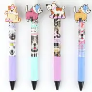 Nebulo: Penna gel cancellabile con pulsante, decorata con motivo di cani Darling Dogs, disponibile in varie versioni, 1 pezzo