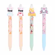 Nebulo: Penna gel cancellabile con pulsante e cagnolini rotanti, assortiti, 1 pezzo