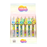 Nebulo: Penna gel cancellabile con pulsante per il sorriso, assortita, 1 pezzo