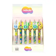 Nebulo: Penna gel cancellabile con pulsante per il sorriso, assortita, 1 pezzo