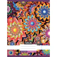 Nebulo: Quaderno A/4 a righe, spillato, con motivo floreale frattale, 81-32