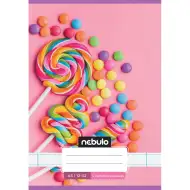 Nebulo: Quaderno A5 a righe per la 3ª classe, 12-32 pagine, con graffette - Motivi carini - Caramelle