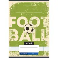 Nebulo: Quaderno A5 cucito liscio 20-32 pagine, fantasia vivace - Calcio