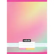 Nebulo: Quaderno a quadretti A/4 cucito, con copertina pastello a motivo arcobaleno, 87-32